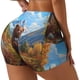 thumbnail image 1 of Balery Snowy Mountain Photography Bear Pantalones cortos de entrenamiento estampados para mujer, sin costuras, ajustados, para gimnasio, yoga, correr, deportes, ejercicio activo, fitness.-X-Large, 1 of 8