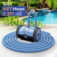 thumbnail image 4 of Ktaxon Gear Drive Automatic Suction Pool Cleaner for Above Ground & Inground Pools w/ 12 Grey Hoses, 132-2C, Blue, 4 of 7