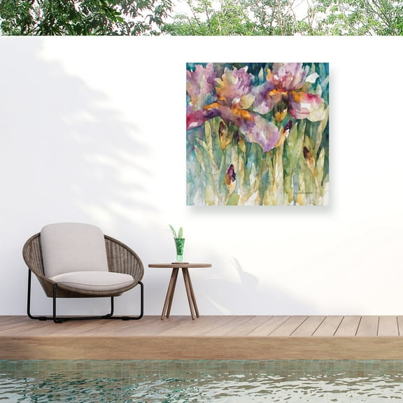 Annelein Beukenkamp 'Siberian Iris Purple' Outdoor All-Weather Wall Decor