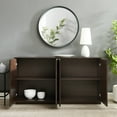 thumbnail image 5 of Manor Park Classic 4 Door Closed Storage Entertainment Center, Dark Brown Oak, 5 of 10
