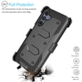 thumbnail image 3 of Ebizware Samsung Galaxy A16 5G Case with [Built-in Screen Protector] and Swivel Holster Belt Clip, Military Grade Heavy Duty Protective Defender Kickstand Phone Case Cover for Galaxy A16 5G - Black, 3 of 10