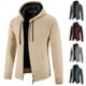 thumbnail image 4 of Suéter con capucha para hombre, abrigo grueso con forro polar, suéter suelto, suéter casual para hombre, cárdigan para hombre, 4 of 5