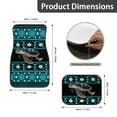 thumbnail image 6 of HUIACONG Blue Aztec Turtle All Weather Car Mats Set 9 Pack Rubber Non-Slip Floor Mats with ar Steering Wheel Cover and Car Seat Covers Auto Interior Accessories Universal Fit Automotive Floor Mats, 6 of 8