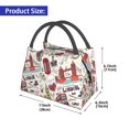 thumbnail image 2 of Fuzoiu London Landmark1 Print Portable Insulation Lunch Bag,Large Lunch Box,Container Reusable Leakproof Tote for Work, Travel, and Outdoor Activities, 2 of 6