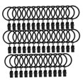 thumbnail image 4 of Anillos para cortinas con clips Accesorios premium Durabilidad Perchas Anillos para cortinas Paquete de 40 unidades de 38 cm interiores, 4 of 9