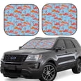 thumbnail image 6 of Kdxio Flamingo Print 2-Piece Sun Shade Front Windshield - Foldable Car Front Window Sunshades for Most Sedans SUV Truck, 6 of 6