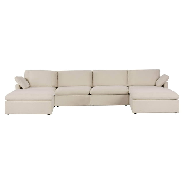 Urban Cali Canapé Sectionnel Modulaire en U Long Beach (Beige)
