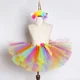 thumbnail image 5 of Falda de tul con diseño de unicornio arcoíris para niñas, con flores esponjosas, para fiestas de cumpleaños y Halloween, 5 of 5