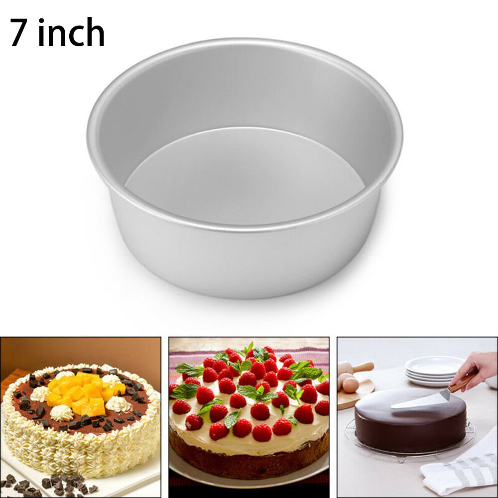 Tools Round Pattern Fixed Bottom Aluminum Alloy Die Cake Pan Tray Pudding Mold 