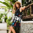 thumbnail image 2 of Balery I Love With Autism To The Moon And Back Vestidos de verano para mujer con estampado: vestido holgado sin mangas, vestido playero informal y cómodo para días calurosos., 2 of 7