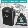 thumbnail image 2 of Versatile Usage Paper Shredder, 14 Sheet Cross Cut, 6.6 Gallon Basket, P-4 Security Level, 3 Mode Design - Jam Proof Heavy Duty Shredder for Home and Office, 2 of 6