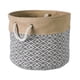 thumbnail image 1 of Cubo de arpillera Design Imports gris diamante redondo pequeño, 1 of 2