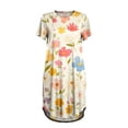 thumbnail image 4 of MEICHEN Summer Sleepshirts for Women Short Sleeve Printed Dress Casual Crewneck Dress Beach & Vacation Loose Fit Nightwear Womens Home Essentials Fashion Clothing, 4 of 4