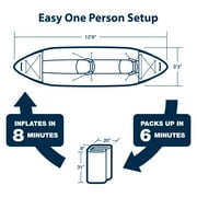 Sea Eagle 380X 126 Explorer Inflatable Kayak- Fishing, Touring, Camping, Exploring & Whitewater-Self Bailing, Removable Skeg, Drop Stitch Floor- Pro Package
