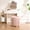 Pink, variant on Swivel Vanity Stool with Gold Base Comfy Vanity Chair Modern Round Stool for Makeup Vanity Ottoman Foot Rest for Bedroom livingroom (Light Gray)