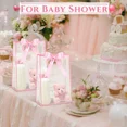 thumbnail image 4 of 4pcs Transparent Gift Bags With Ribbons Suitable For Baby Shower Graduation Wedding Bridal Party Birthday Party Business Occasions With Cut Out Handles Reusable P, 4 of 4