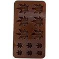 Gummy Fondant Silicone Leaf Mold Brown 24 Cavity Oven Safe, Food