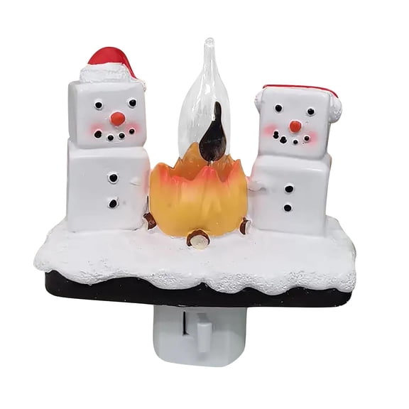 Christmas Night Light 3d Led Christmas Campfire Night Light with Faux Flicker Flame Decorations