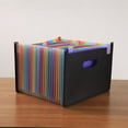 thumbnail image 1 of Papel de prueba para estudiantes A4 arco iris 12 13 cuadrícula 24 cuadrícula cubierta redonda bolsa de órgano portátil carpeta, 1 of 4