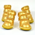 thumbnail image 4 of Dog Shoes, Non-Slip Sole Dog Boots for Hot Pavement, Adjustable Waterproof Dog Paw Protector, Outdoor Dog Booties for Small Medium Dogs,Gold,Size1, 4 of 5