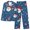 Blue, variant on Tnhcen Holiday Pajamas Set Women's Button UP Top Pjs with Christmas Print Plush Nightwear Soft Home Clothes for Lounging S-2XL