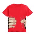thumbnail image 2 of Vedolay Tshirts For Boy Boy Clothes Print Short Sleeve Button Down Shirt Country Top Summer Clothes,Red 4-6 Years, 2 of 3