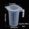 Chemical Mixing Containers GJX 250Ml Plastic Graduated Beaker,2 Pack 9Oz Plastic Measuring Cup ...