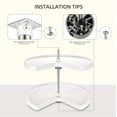 thumbnail image 4 of SortWise 28 Inch Pull Out Cabinet Organizer, Kidney Shape Revolving Cabinets Corner Shelf Lazy Susan, Adjusted Height 22"H to 37"H, White, 4 of 9