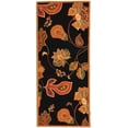 thumbnail image 2 of Safavieh Chelsea Desi Bordered Runner Rug, Black/Orange, 2'6" x 10', 2 of 9