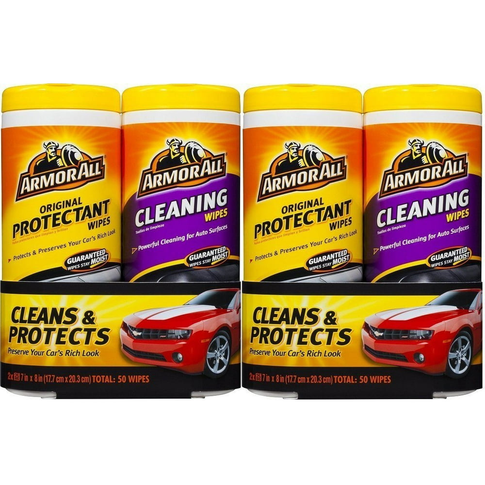 Armor All 10848 Protectant And Cleaning Wipe 25 Sheets (Pack Of 2 Set 4