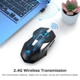 thumbnail image 3 of HXSJ T300 2.4G Wireless Mouse Ergonomic Mouse 3 Adjustable DPI Colorful Breathing Light Built-in 600mAh Lithium Battery White, 3 of 3