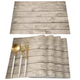 thumbnail image 2 of Wood Plank Texture Placemat Wedding Party Dining Decor Linen Table Mat Kitchen Accessories Table Napkin, 2 of 5