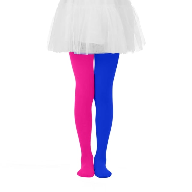 BLVB Collants de Ballet pour Tout-Petites Filles Bas de Danse pour Enfants Collants Doux avec Pieds 2-8 Ans