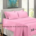 thumbnail image 2 of Juego de ropa de cama con bolsillo extra profundo para dormitorio, hogar, apartamento, dormitorio, hotel, oficina, interior, rosa, microfibra, tamaño king, 6 piezas, 2 of 5