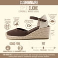thumbnail image 3 of Cushionaire Elche Closed Toe Wedge Sandals for Women, Platform Espadrilles Heels With Adjustable Buckle, 3 of 20