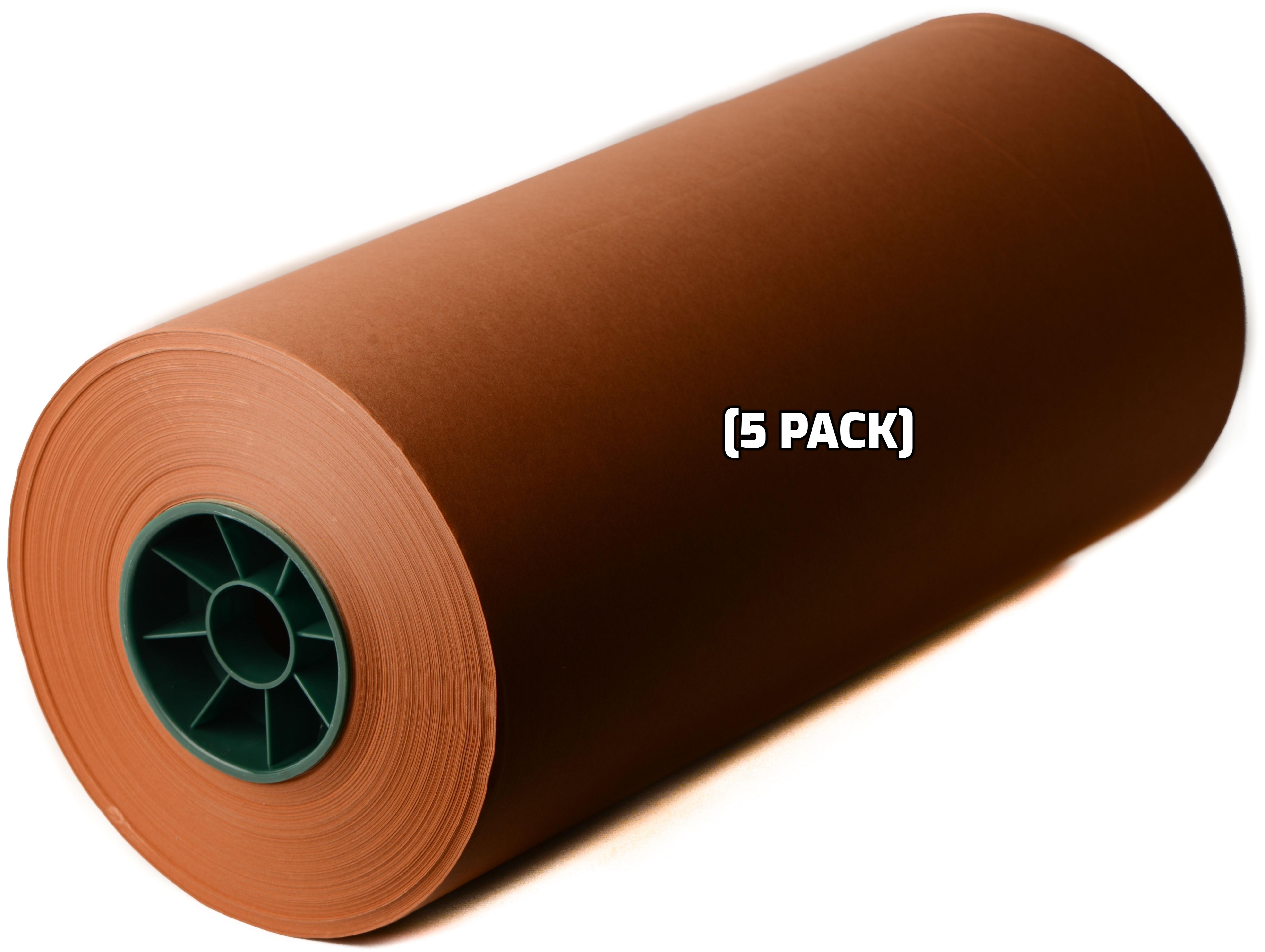 [5 PACK] Pink Butcher Kraft Paper Roll Peach Meat Wrapping Paper 15 inch Roll for Briskets