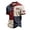 Wine, variant on Men's USA 250th Anniversary Polo Shirt with Patriotic Flag and Plaid Patchwork Featuring Short Sleeves and Classic Collar Beige L