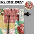 thumbnail image 5 of Kitchen Window Curtains over Sink Pioneer 24 Inch 3 Pieces Set Small Window Cafe Curtains for Home Decor Rod Pocket Tier Drapes, 5 of 6