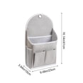 thumbnail image 3 of Wall Mount Hanging Storage Bag, 16x9 Inch Large Capacity Organizer, Multi Pocket Cloth Pouch for Bedroom Closet, 3 of 6