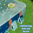 thumbnail image 6 of Hurber Foldable Swimming Pool, Large Non-inflatable Adults Kids Outdoor Pools, Light Green, 101" x 66" x 20", 6 of 7