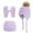 Purple, variant on PuSpu 4-10 Years Old Boys And Girls Winter Outdoor Plus Velvet Warm Girls and Boys's Ear Protection Knitted Wool Hat Neck Glove Three-piece Set