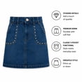 thumbnail image 5 of Jessica Simpson Girls' Skirt - Distressed 5 Pocket Stretch Denim Skirt - Jeans Skirt for Girls (7-16), 5 of 7