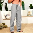 thumbnail image 2 of Men’s Lined Sweatpants Thermal Thicken Fleece Wide Leg Track Pants Windproof Warm, 2 of 9