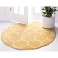 thumbnail image 3 of Unique Loom 3151681 Tapis Rond en Treillis de 7 x 7 Pi. Rond&44; Jaune, 3 of 5