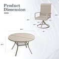 thumbnail image 3 of Vicllax 5-Piece Round Patio Dining Set, 41" Round Outdoor Table with Umbrella Hole and 4 Padded Swivel Chairs for Lawn, Garden, Sandshell & Sandshell, 3 of 10