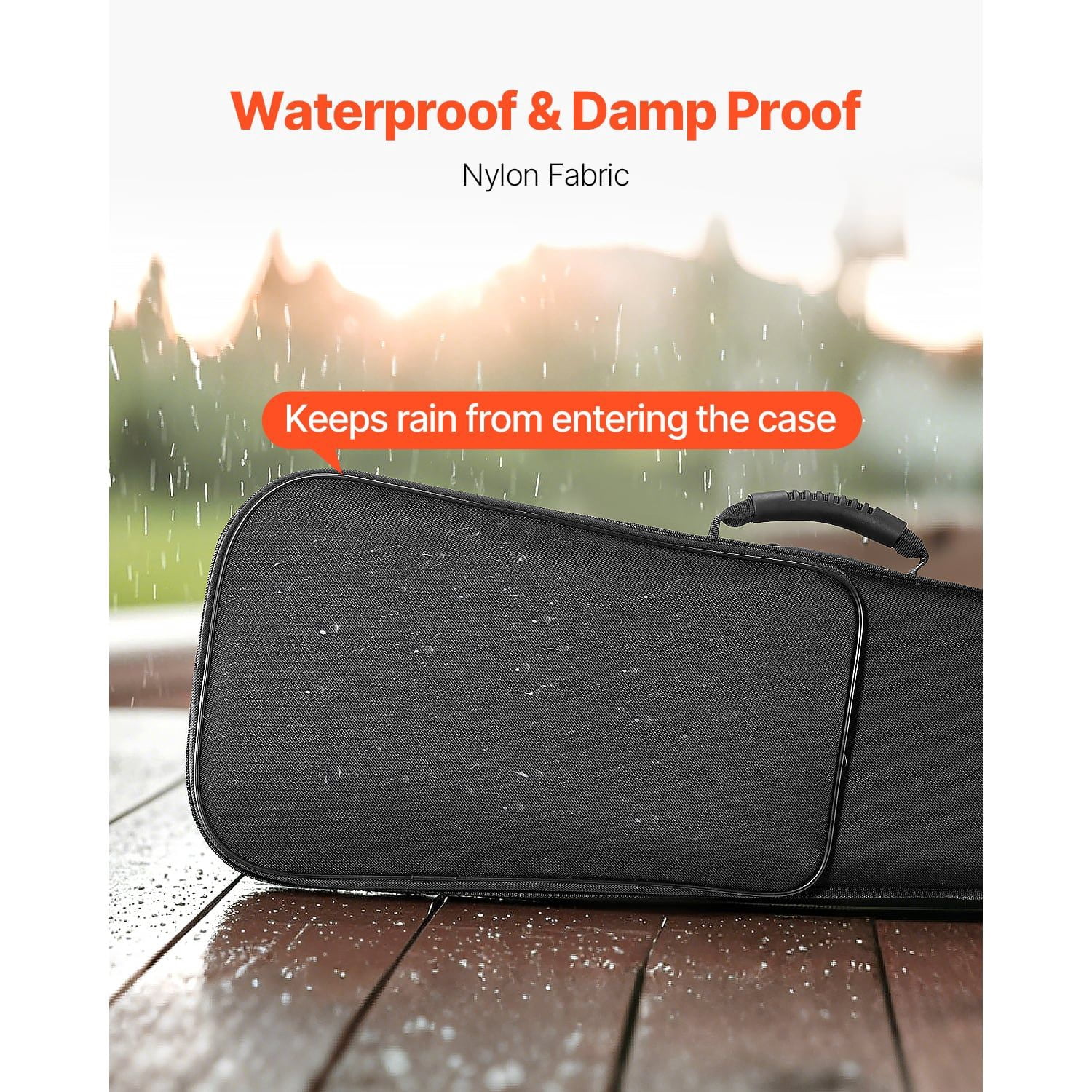 4/4 Full Size Violin Case, Nylon Waterproof, Lightweight Portable Travel Carrying Bag, with Plush Lining, Dual Shoulder Straps, Anti-Scratch, Professional Triangular Shape, for Violin, Black