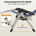 thumbnail image 4 of WARMOUNTS 26'' XL Oversized Zero Gravity Lounge Chair w/ Removable Cushion, Folding Recliner Chair, 500lbs, for Yard, Lawn, Terraces, Balcony, Pool, 4 of 9