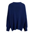 thumbnail image 4 of Stylish Women's Pullover Sweater - Loose Autumn and Winter Casual Fashion Neck Split Knitting Design for Cozy Comfort, 4 of 5