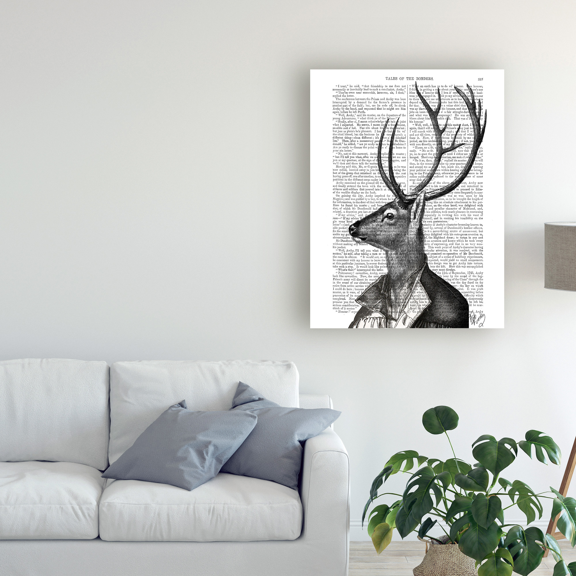 Trademark Fine Art 'Deer Portrait 2' Canvas Art by Fab Funky