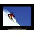 thumbnail image 2 of Frontline 32x26 Gold Ornate Wood Framed with Double Matting Museum Art Print Titled - Courage - Skier, 2 of 4
